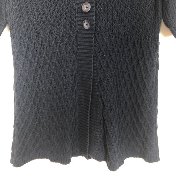 Reitmans Button Front Chunky Knit Short Sleeve Cardigan Size M - Picture 4 of 10